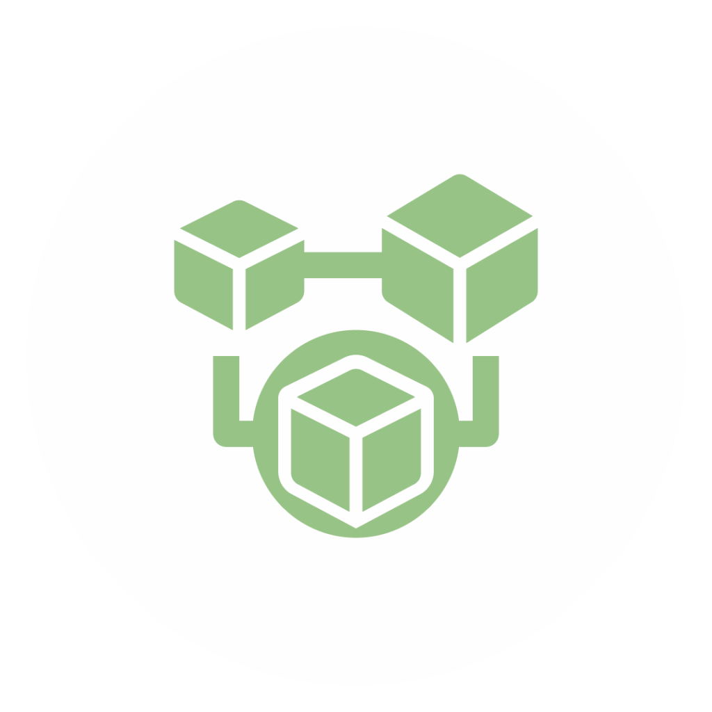 Grünes Icon von einem Behälter, dass den Grund "Insellösungen" für ein Retrofit darstellt.